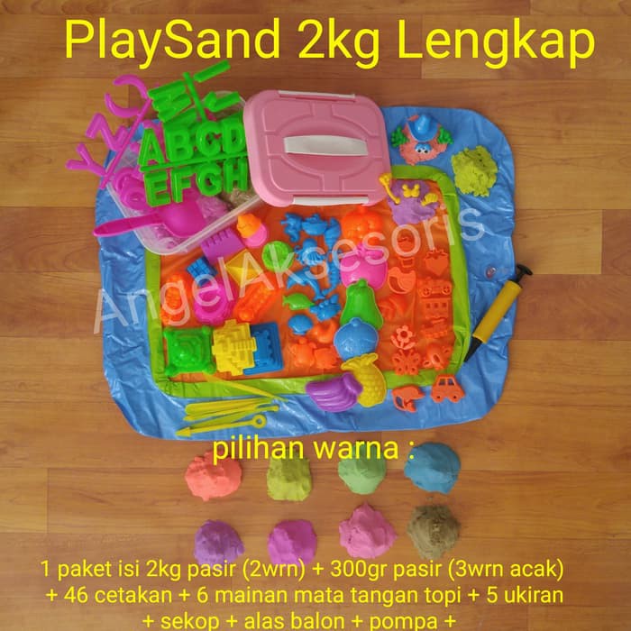 playsand 2kg timba besar lengkap (- playpad kitchen set squishy lego )-