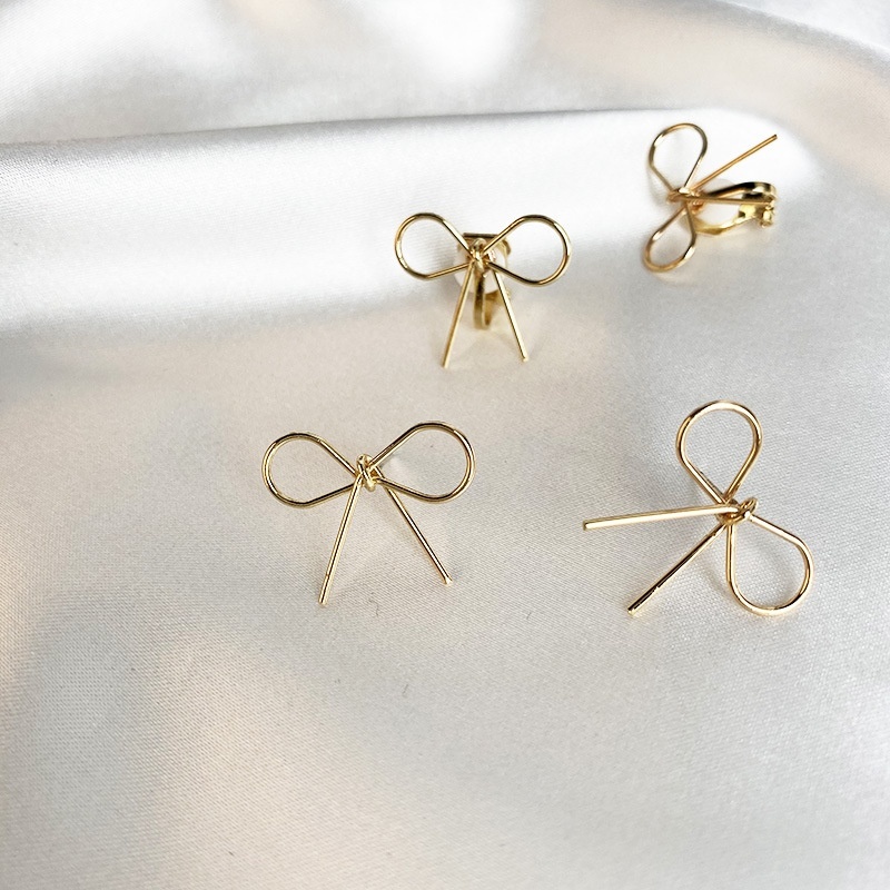 Simple Womens Bowknot Earrings Female Stud Earrings Fashion Accessories