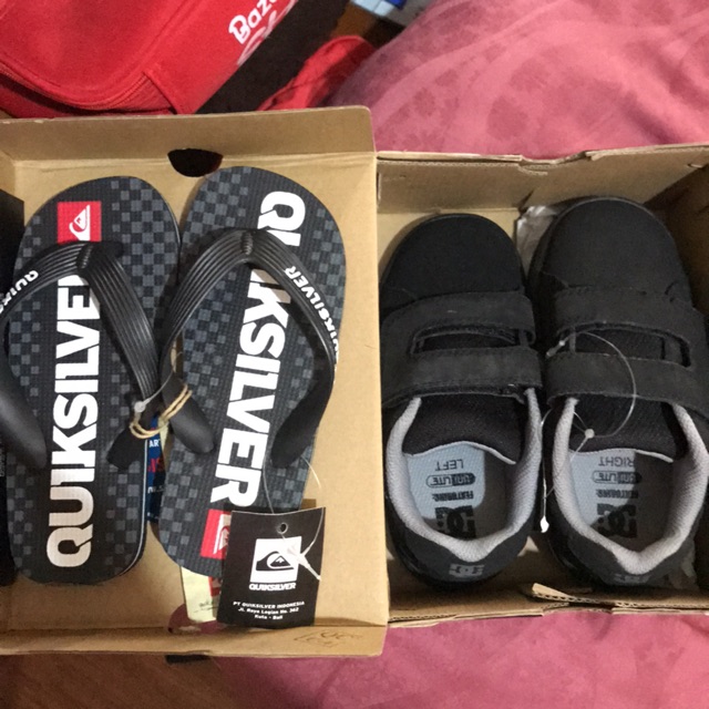 Sepatu dc sendal quicksilver sis ika