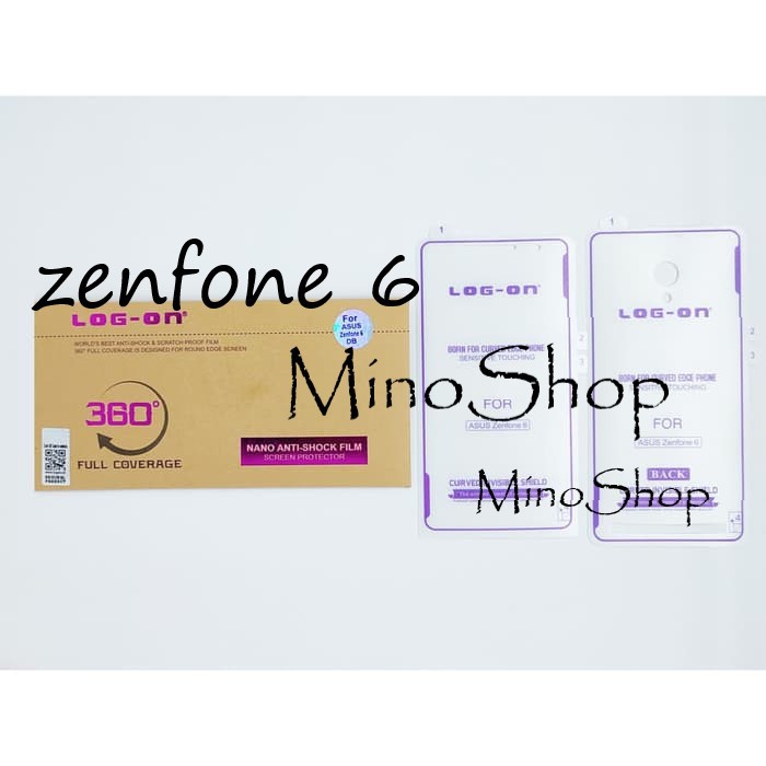 ANTISHOCK LOG ON ZENFONE 6 SCREEN PROTECTOR DEPAN&amp;BELAKANG - ANTIGORES JELLY