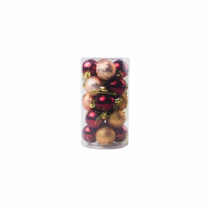 

[PROMO SPESIAL] BOLA NATAL 4 CM HIASAN DEKORASI CHRISTMAS BALL ORNAMENT 20 PCS