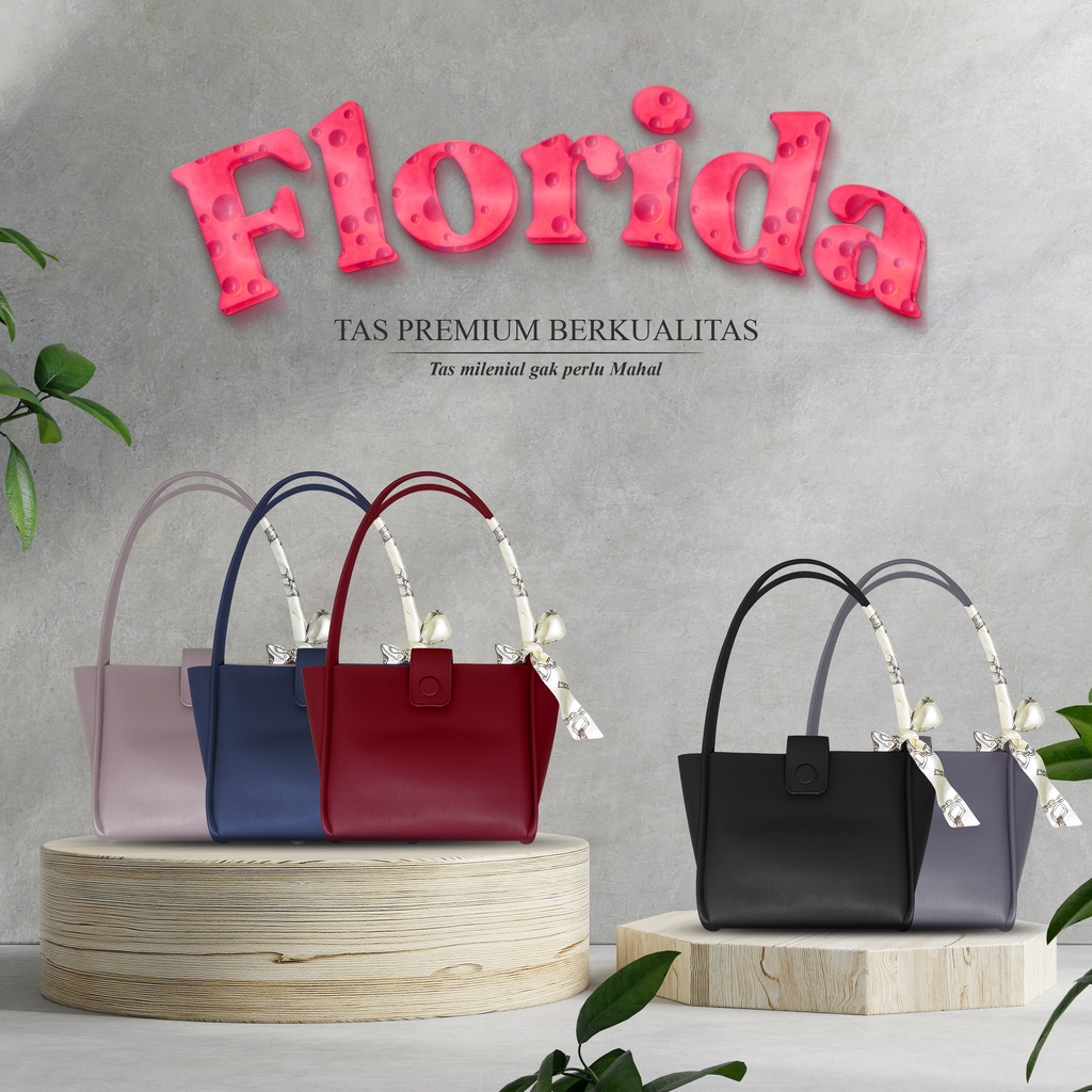 126 TAS FLORIDA / TAS BAHU WANITA / TAS TOTE BAG KULIAH  WANITA