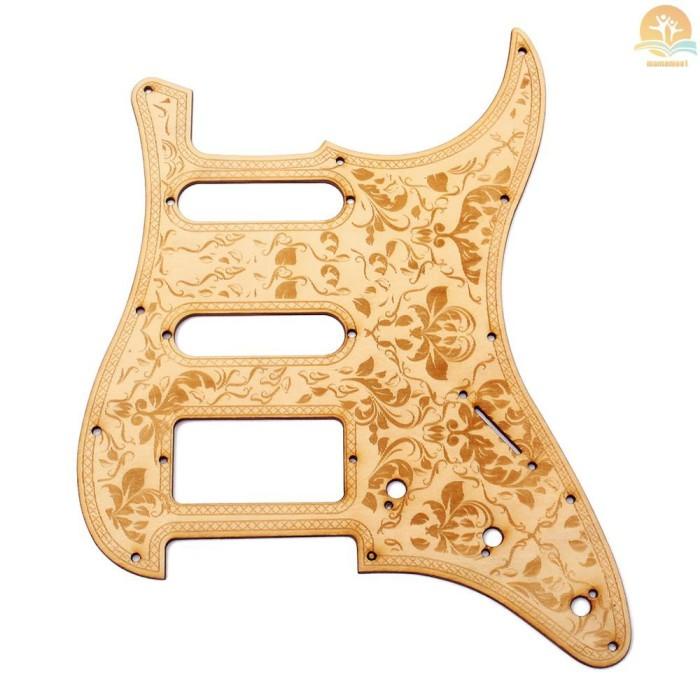 Diskon Pickguard Bahan Kayu Maple Motif Bunga Untuk Gitar Elektrik Kualitas Terbaik