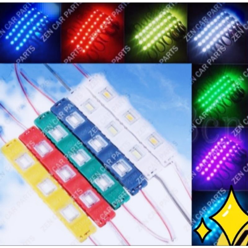 Lampu LED Modul Strip 3 Mata Chip SMD5050 12Volt Anti Air