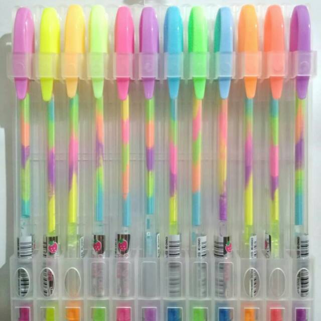 

Bolpen Pelangi Pulpen Tinta Warna Rainbow Pen