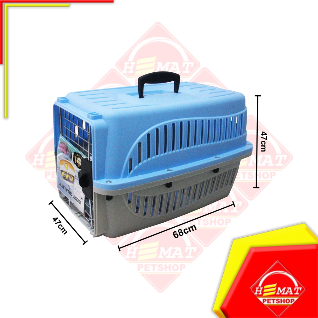 PET CARGO Kennel Box L kandang besar murah kucing cat cage 68x47x47 cm