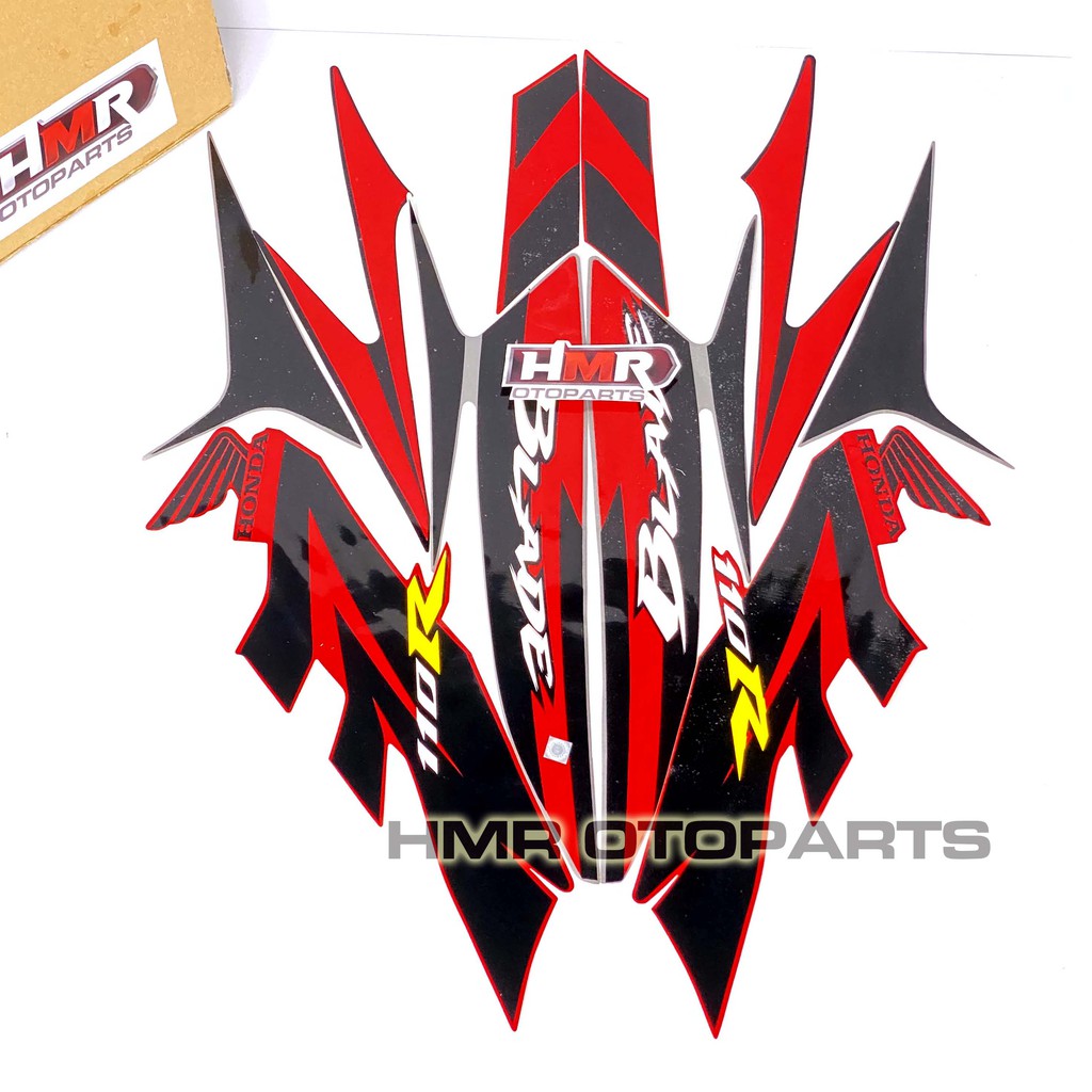 Striping Honda Blade 110 R 2009 Repsol Stiker Body Standar - Merah