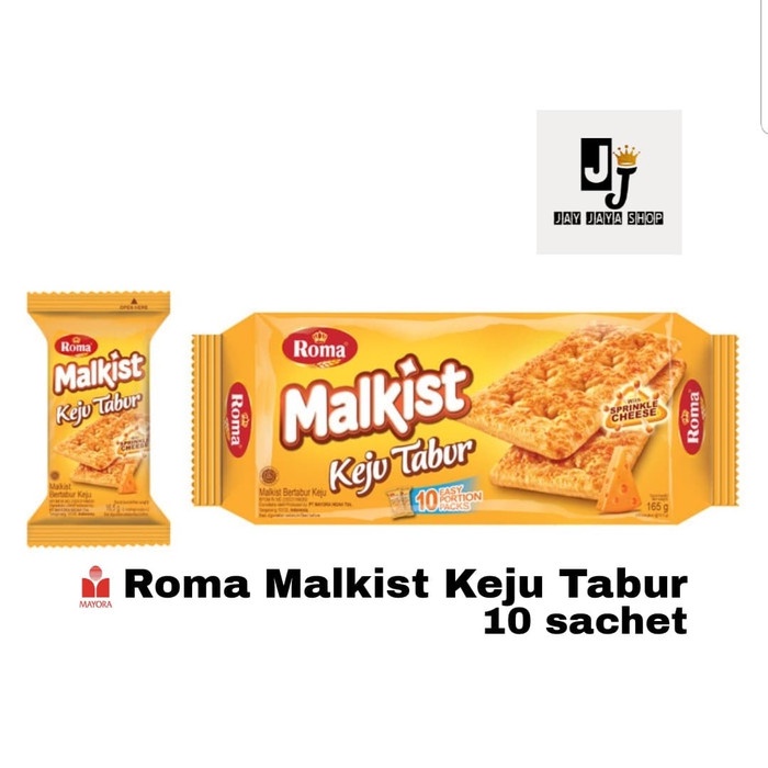 

Wafer-Biskuit- Roma Malkist Keju Tabur Isi 10 Sachet @16,5 Gr -Biskuit-Wafer.