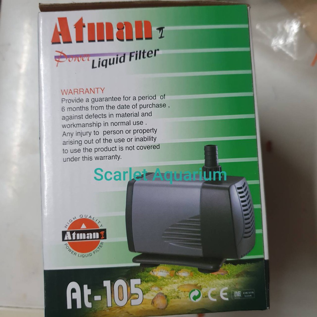 ATMAN AT 105 Liquid Filter Pompa Aquarium