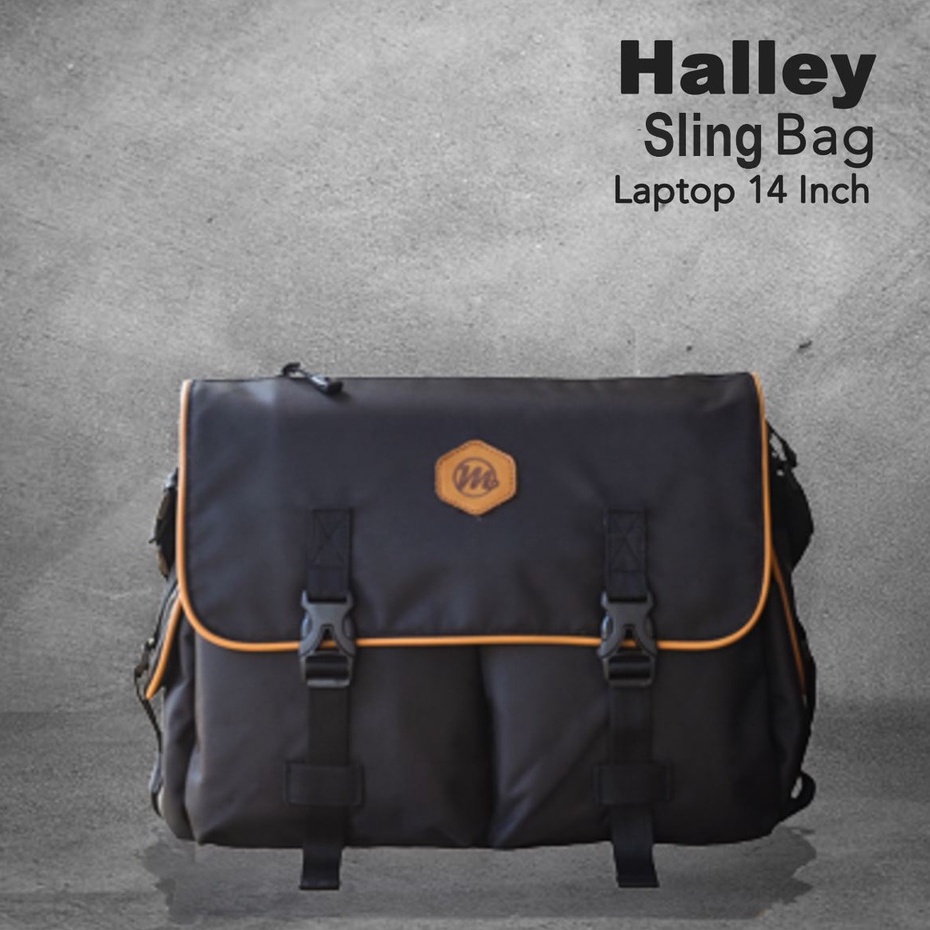 Tas Selempang Pria Model Messenger Bag Muat Laptop 15&quot; Original - Halley Mokamula