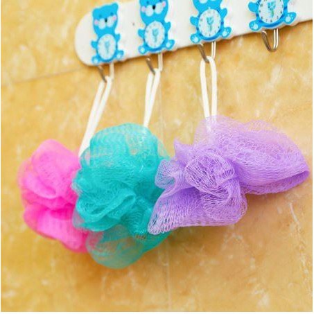 [Ready Stok] SPONS MANDI JARING Shower Puff Bath Sponge Ball Super Busa Pengangkat Daki Multicolor