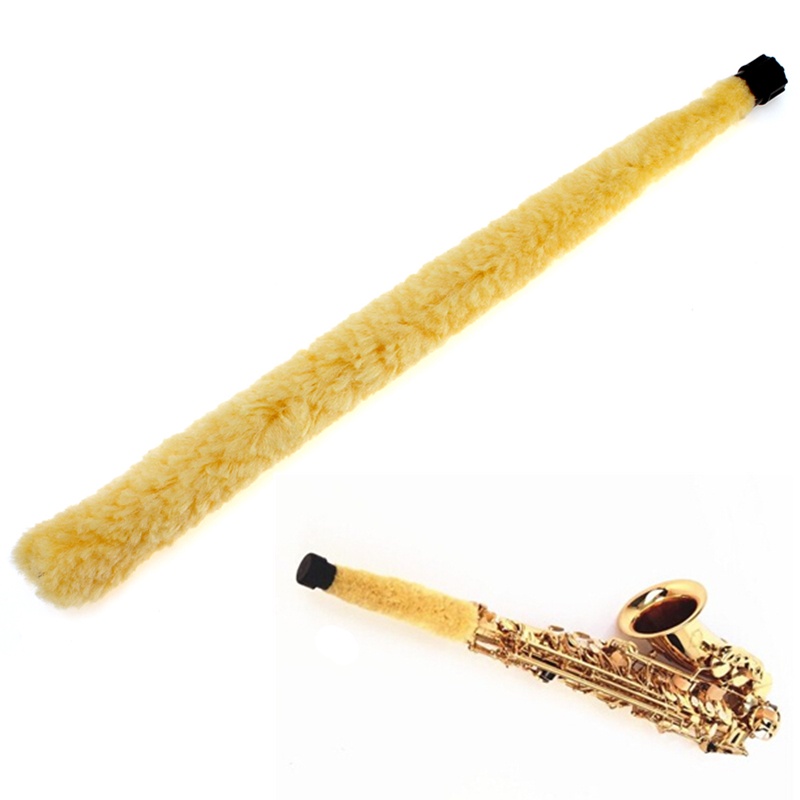 Sikat Pembersih Alto Saxophone Bahan Fiber Lembut Warna Kuning