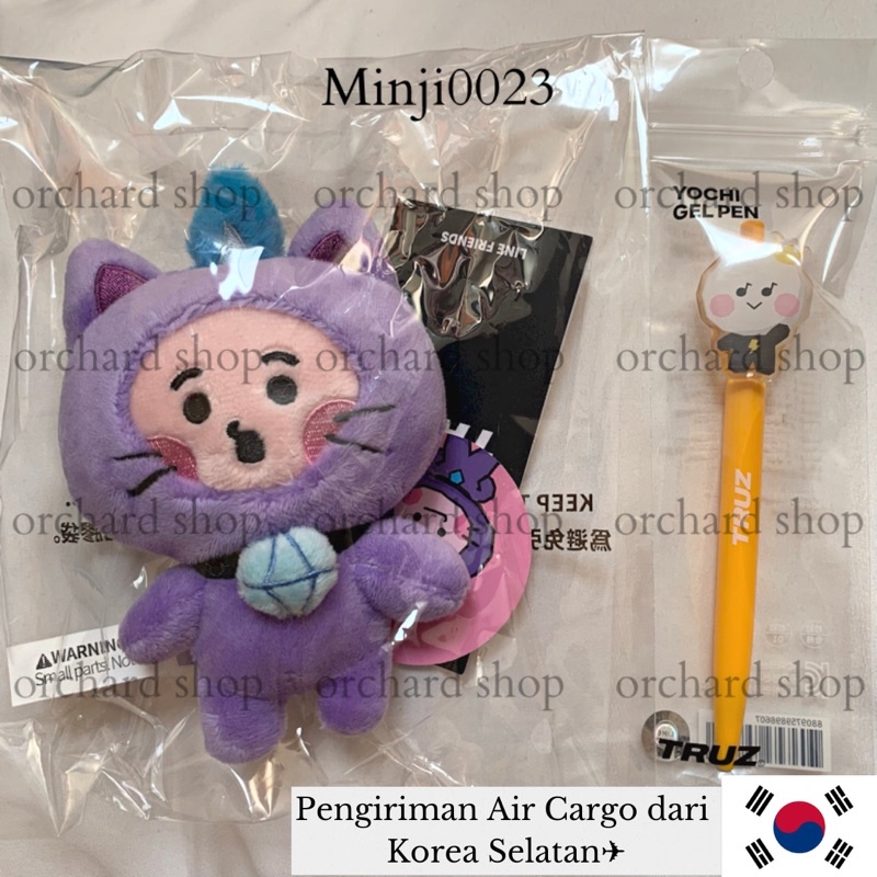 🇰🇷 Official Chilli Truz Bagcharm Yochi Acrylic Gel Pen Original Line Friends Store Korea