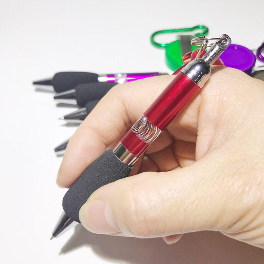 Populer 1pc Warna Acak Ballpoint Signature Hadiah Anti Hilang Kantor Sekolah Dengan Bolpen Cincin