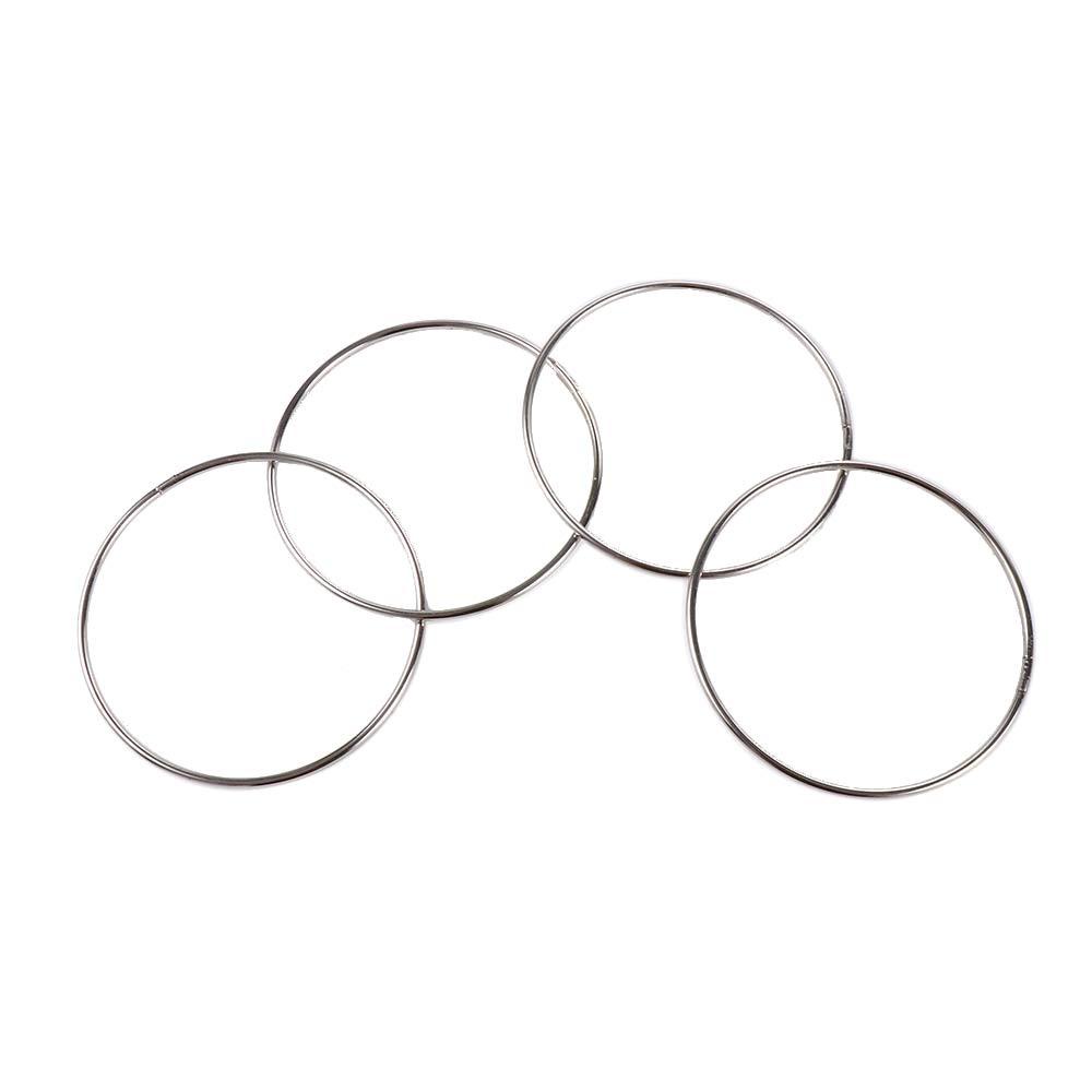 Lanfy Magic Rings Joke Props Tools 4pcs Hoops Sambung Ajaib Klasik Close-up Alat Peraga Sulap Magic Iron Hoops