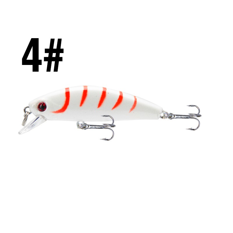 Umpan Pancing Hardlure Bentuk Ikan Kecil 55mm / 6.5g Dengan Kail Treble-4#