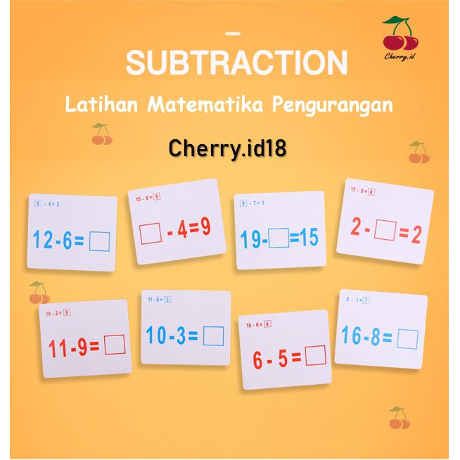 Cherry COD Mainan Matematika Anak / Mainan Edukasi Anak / Mainan Belajar Menghitung PB26