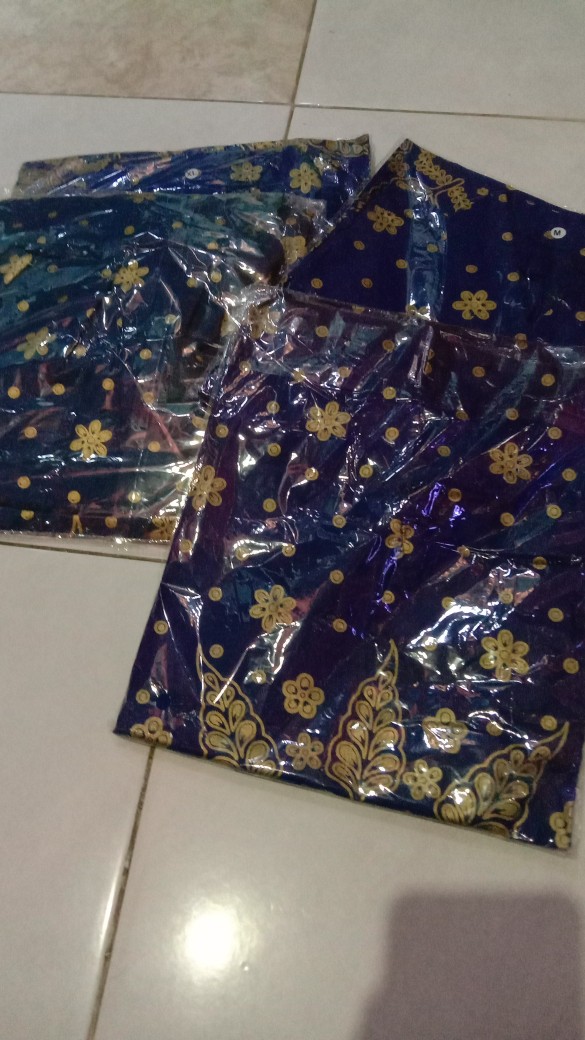 Batik Couple Keluarga Sania Ruffle Ori Ndoro Jowi Dnt Matahari Biru