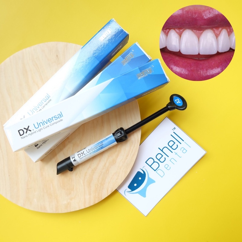 COMPOSITE DENTEX VENEER DX A1 A2 A3 A3.5 - Dental Bahan Direct Veneers Gigi Kelinci Komposit - Lem Gigi Kelinci - Bahan Tambal Tambalan Penambal Gigi Permanen - Behelldental