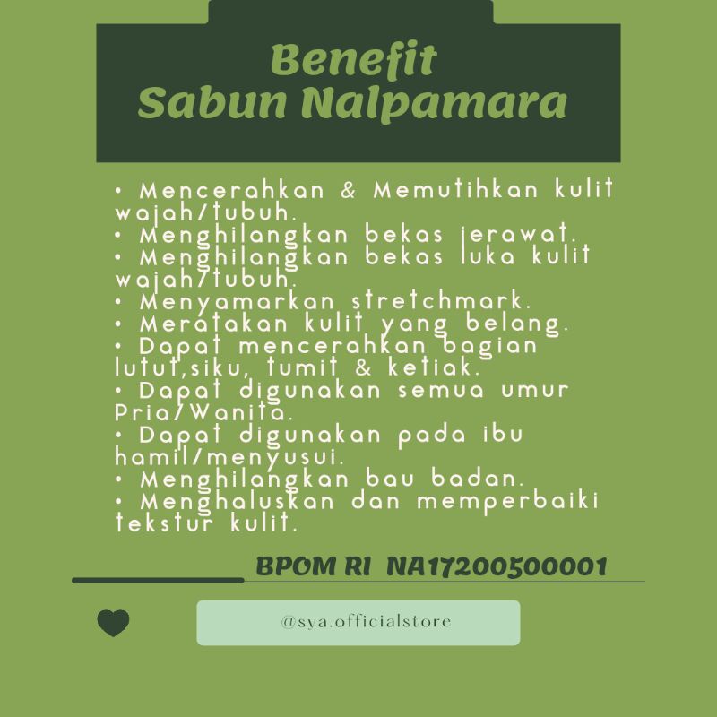 Sabun  Nalpamara / Sabun Pemutih  100% ORIGINAL / SABUN ARAB