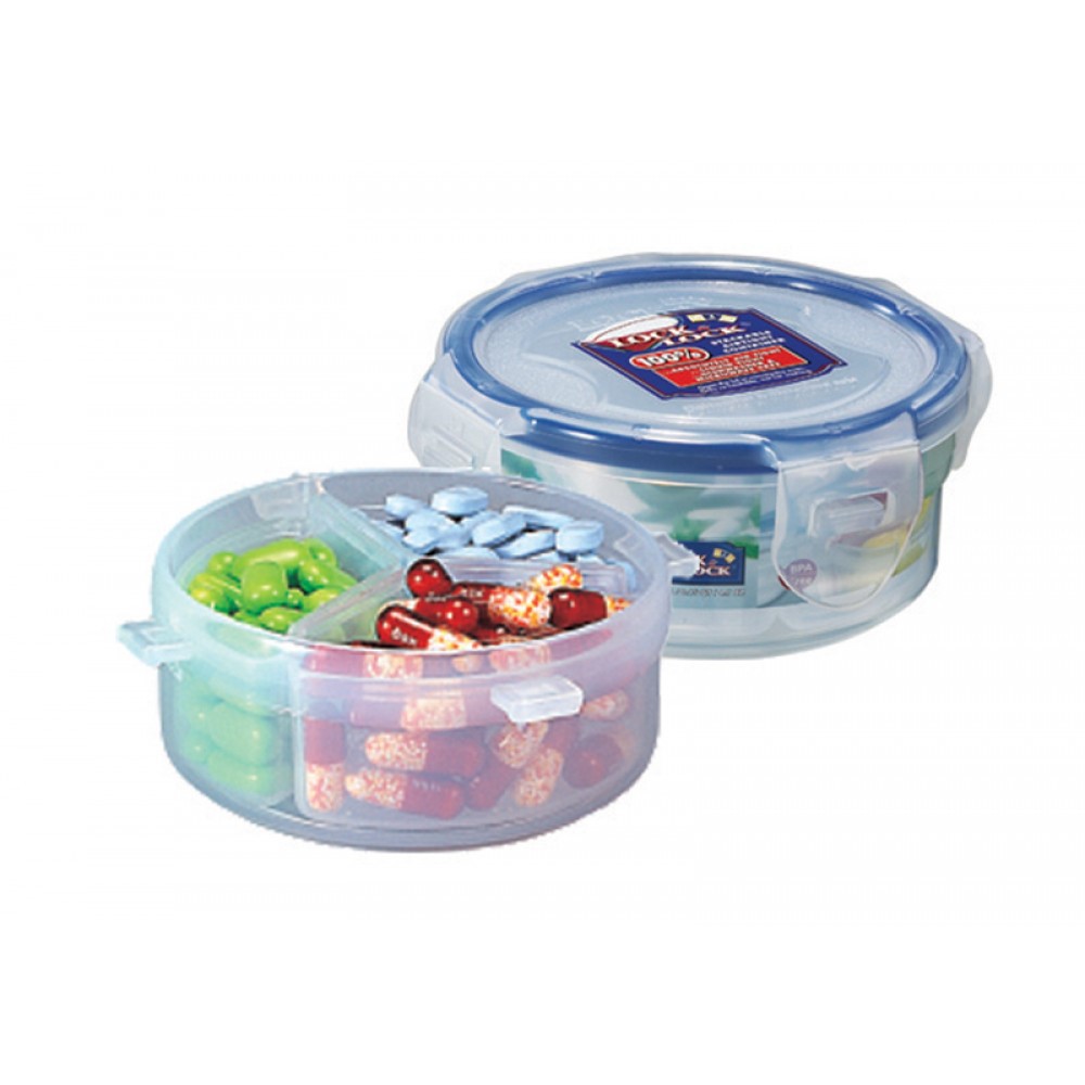 Jual Lock&Lock Food Container HPL934C - Round Short 140mL With Divider