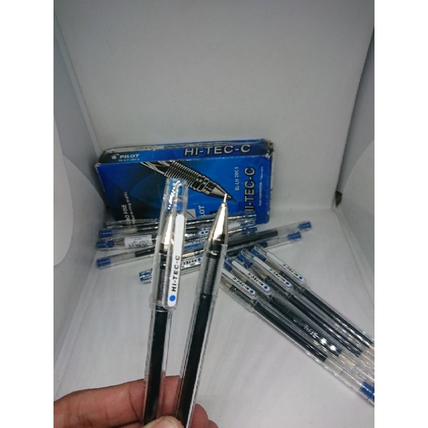 

pen hi tec c 0.3, hi tech h kenko 0.28, refill for recharge, pen santri, pilot hitech