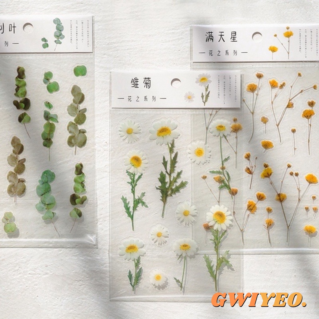 

Sticker Korea Vintage Bullet Journal Scrapbook Flower Plants Aesthetic