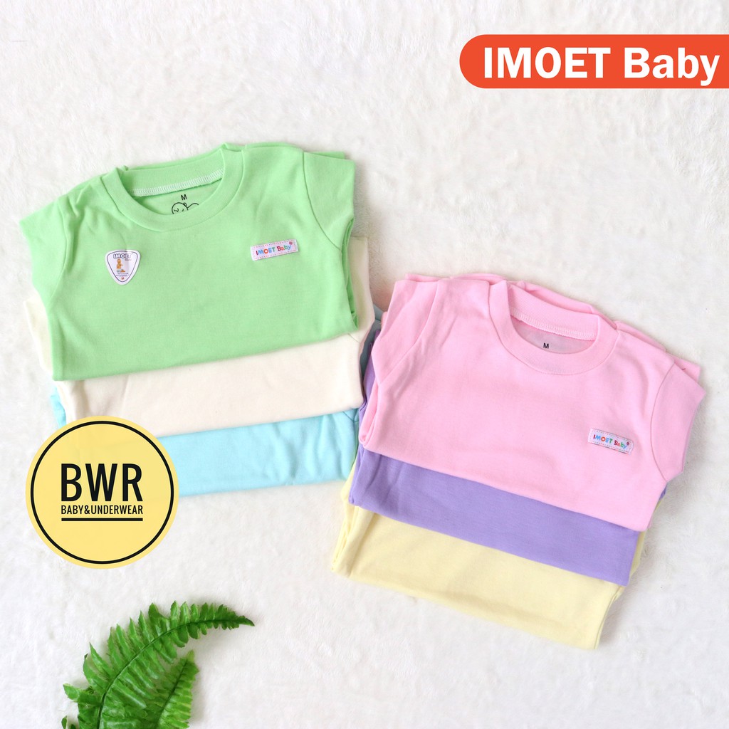 Kaos Oblong IMOET POLOS / Kaos Anak Baby Lengan Pendek Baju Bayi Atasan Bayi Pilih Warna | Bwr