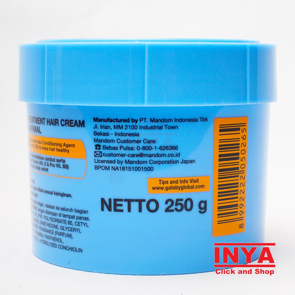 GATSBY THC  NORMAL TREATMENT HAIR CREAM POMADE 250gr - Minyak Rambut