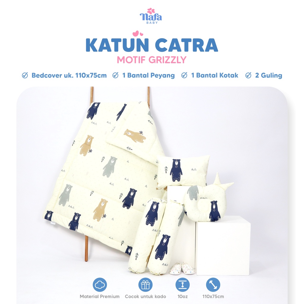 NAFA BABY - Bed Cover Set Bayi Bantal Guling Ready Stock | Selimut Alas Tidur Bayi Katun BEST SELLER