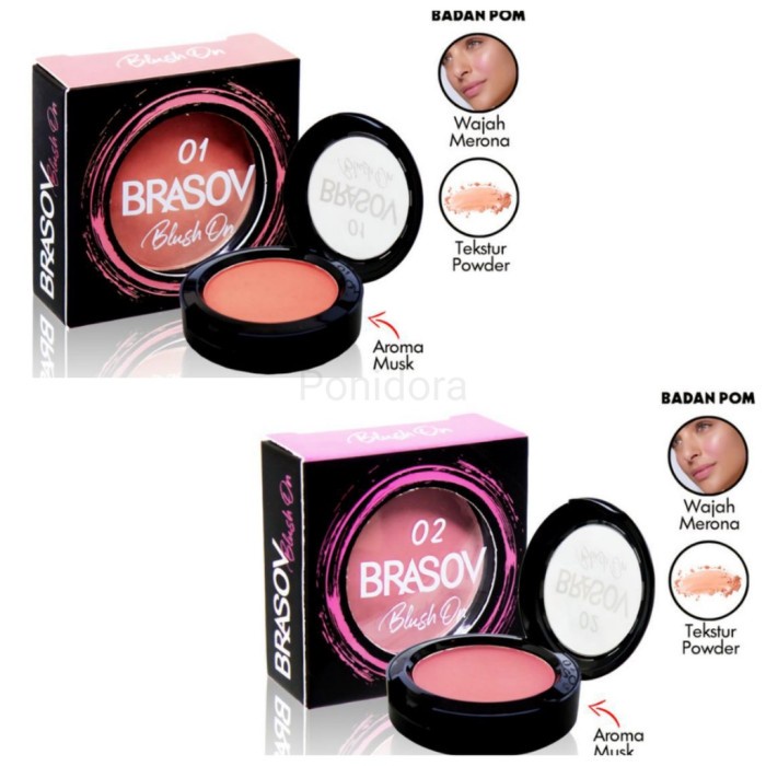 BRASOV Blush On Shade 01 &amp; 02 Pigmented Perona Pipi BPOM XX-CT