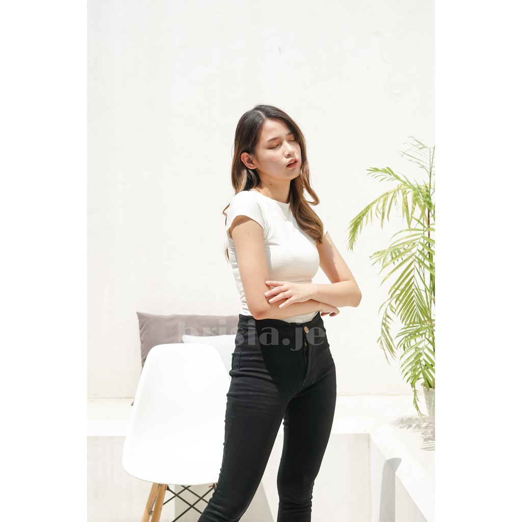 [SIZE 27-38] NAYEON Highwaist Jeans Skinny Polos Bigsize / Celana Panjang Jeans Wanita