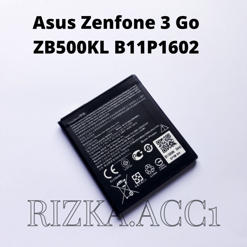 Baterai Batre Hp Asus Zenfone 3 GO 5 inch X00AD ZB500KL B11P1602 Battery Batere Hp