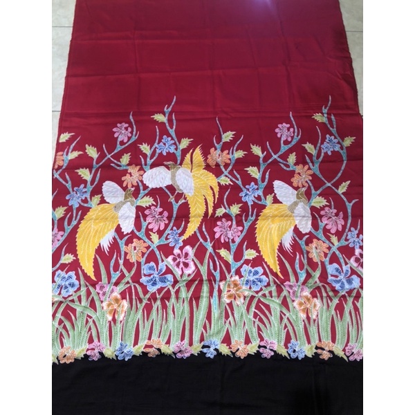 batik tulis longdress sateen