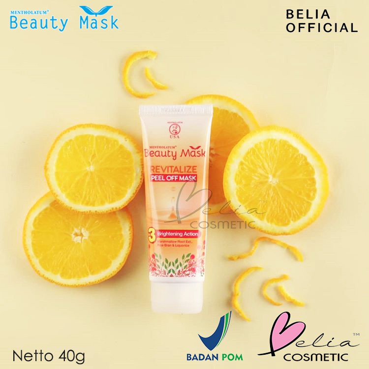 ❤ BELIA ❤ MENTHOLATUM Beauty Mask Revitalize Peel Off Mask Brightening 40g | masker pencerah Rohto