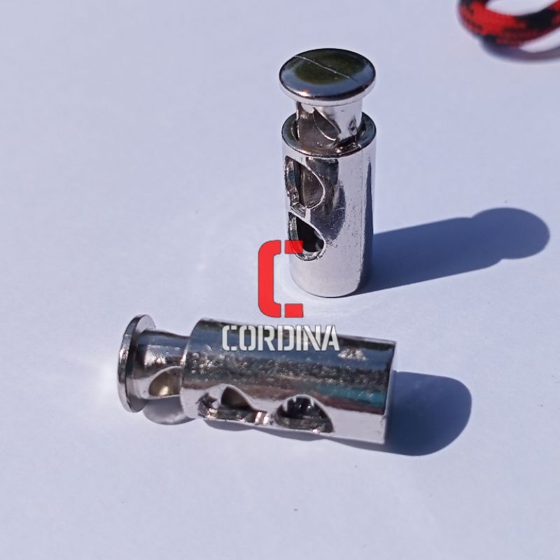 Stopper Botol Cromo Dua Lubang Cord 2-4mm