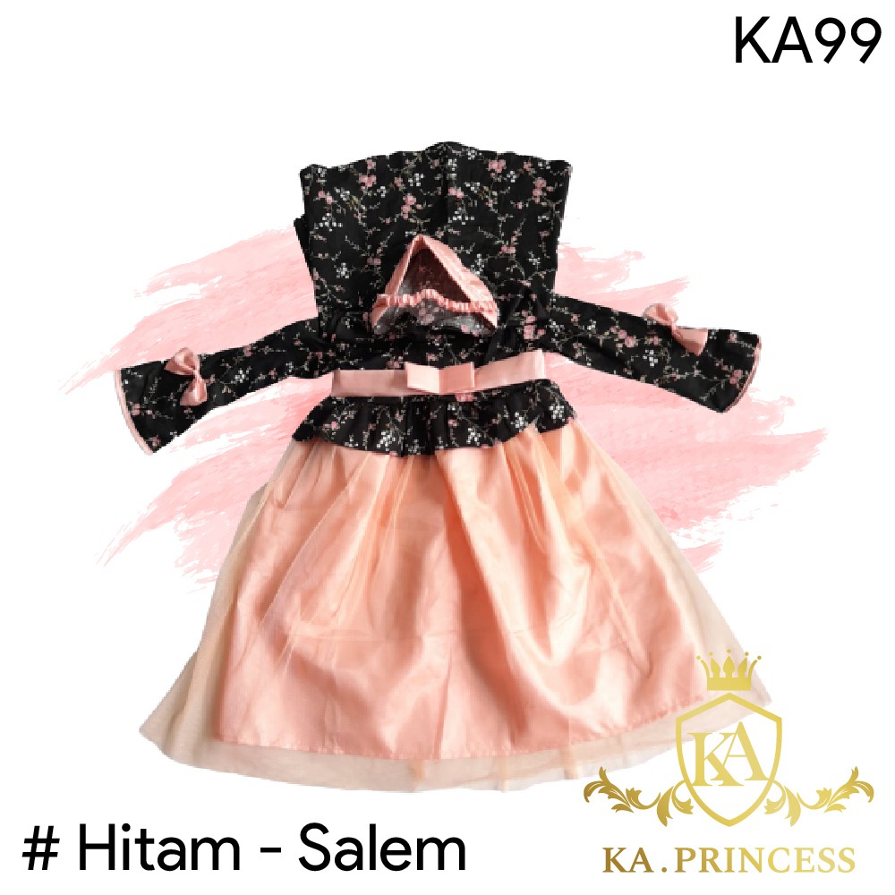 Baju Muslim Bayi Gamis Anak Perempuan 5-18 bulan Gamis Princess Baju Pesta Murah KA99 Gaun Syari'i