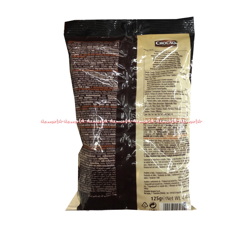 Chocao Praline Cioccola Po Crema Nocciola Cokelat Isi Kacang Hazelnut 125gr