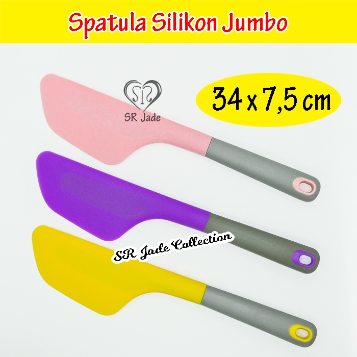 Spatula Silikon Jumbo Spatula Silicon Tahan Panas Pengaduk Kue Jumbo