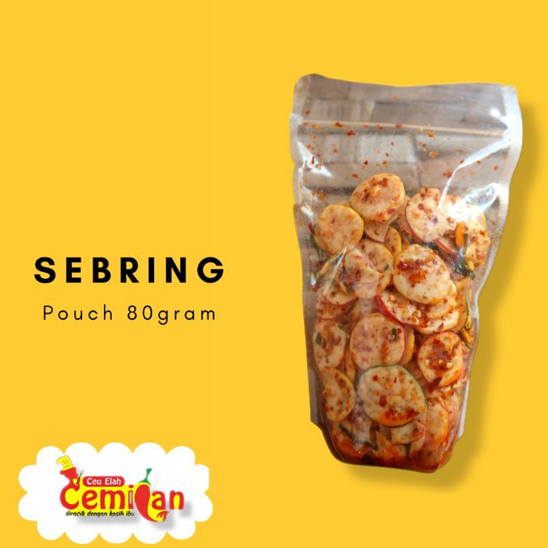 

Sebring pedas / seblak cikur / seblak kering kemasan pouch 200 gram cemilan ceu elah