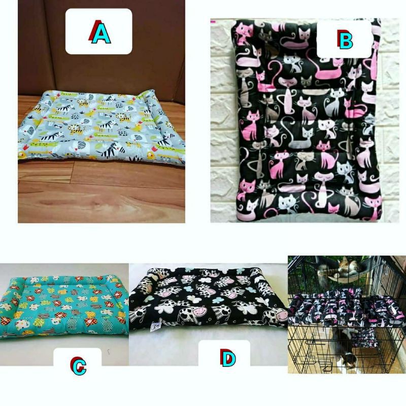 kasur kucing dengan motif sangat lucu-lucu