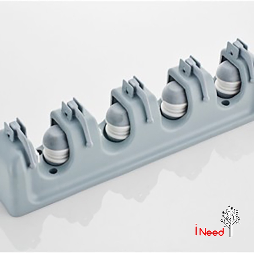 (INEED) Mop Hanger 5 Slot Holder Gantungan Sapu / Gantungan Sapu Pel 5 slot