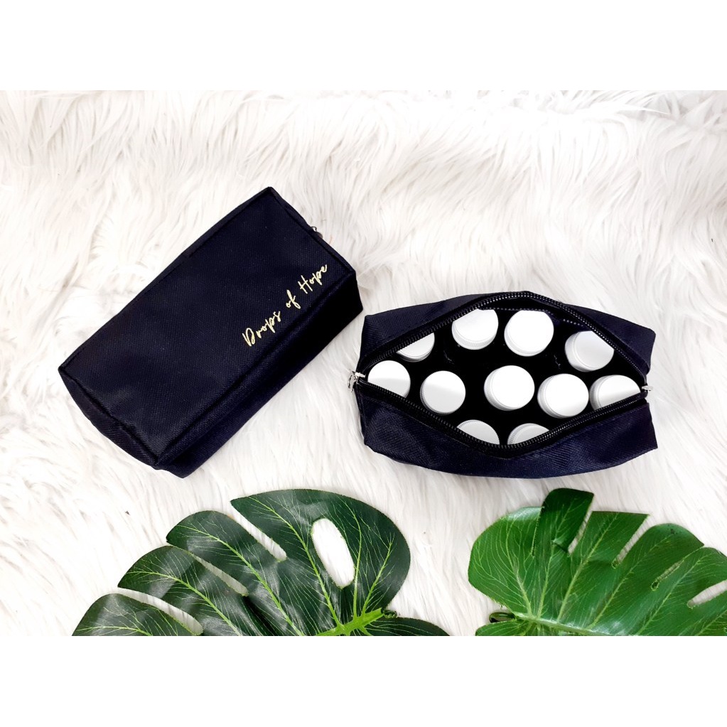 Pouch Resleting Sablon Souvenir Promosi Wadah Botol Oil Custom