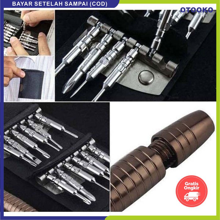 Obeng set hp reparasi handphone android laptop gadget Trox screw 25in1 segala jenih hp handphone