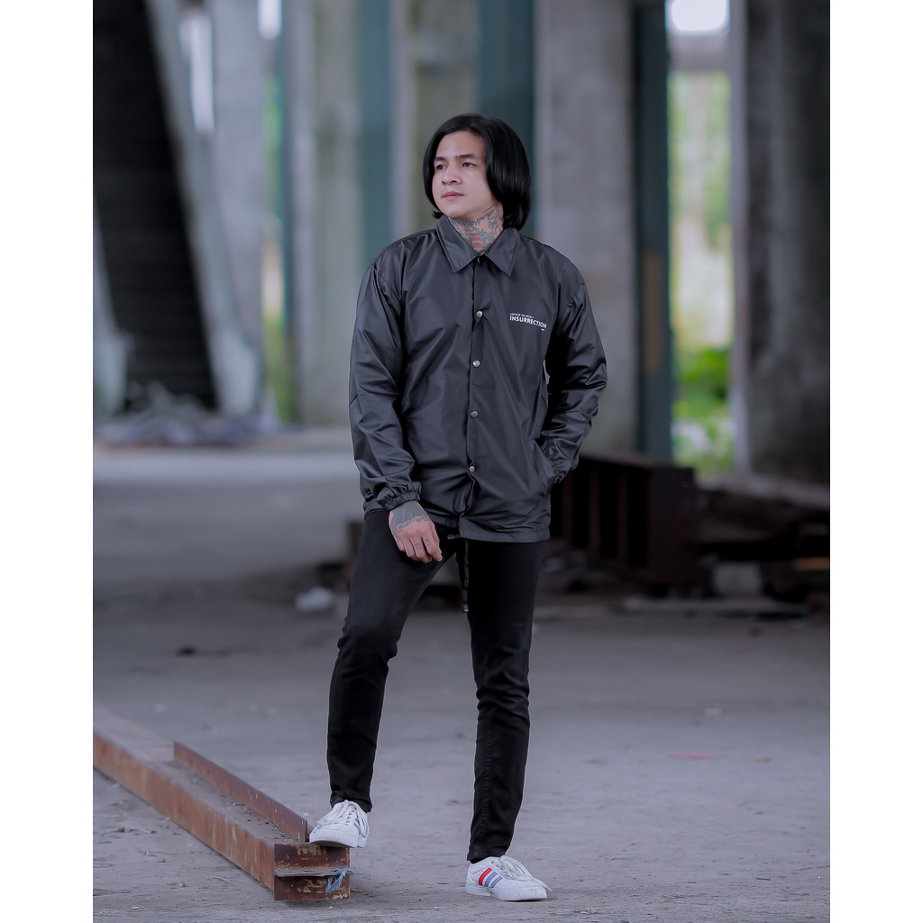 Jaket Coach Pria Insurrection ASH black Orginal Qualty