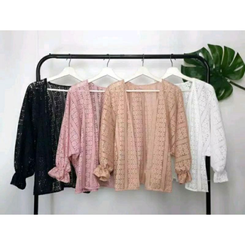 OUTER BRUKAT CANTIK / CARDIGAN WANITA / CARDIGAN BUNGA-BUNGA