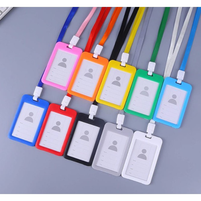 Holder ID Card dengan Tali Nylon atau Tempat Nametag MIX