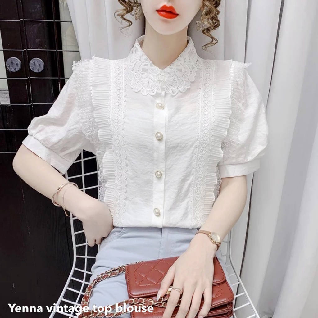 Yenna vintage top blouse - Thejanclothes