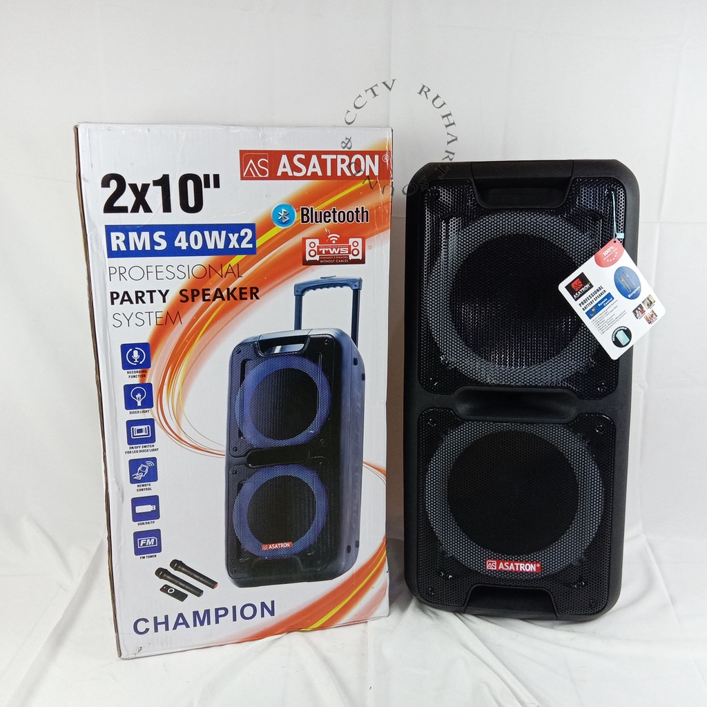SPEAKER AKTIF PORTABLE ASATRON CHAMPION ORIGINAL