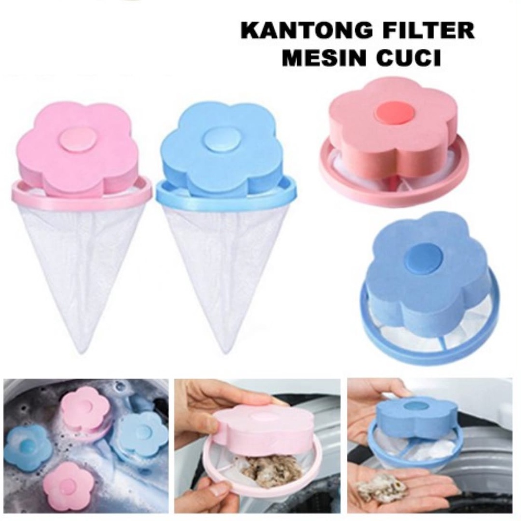 Kantong filter mesin cuci laundry bag mesh alat penyaring kotoran saringan bulu baju di mesin cuci rambut